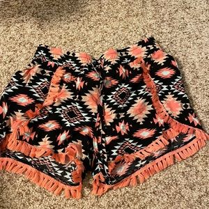 Fun Aztec Print Flowy Shorts